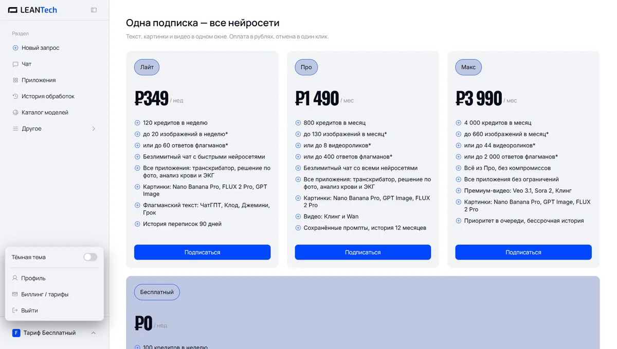 Оплата Decopy AI картой РФ